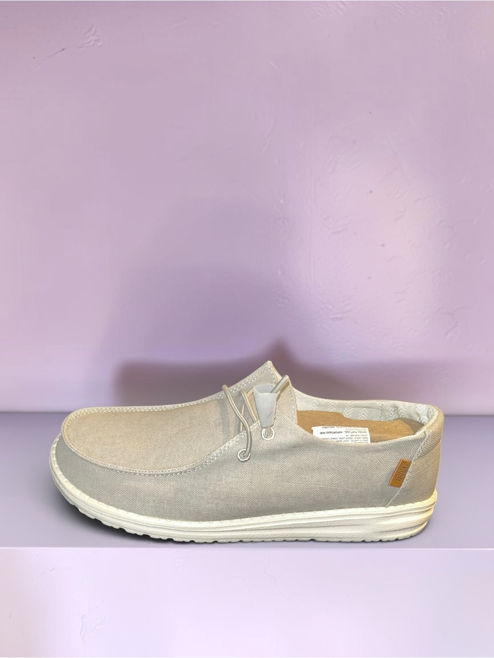 Hey Dude Wendy Chambray shoes in the Light Grey Slip On Shoes